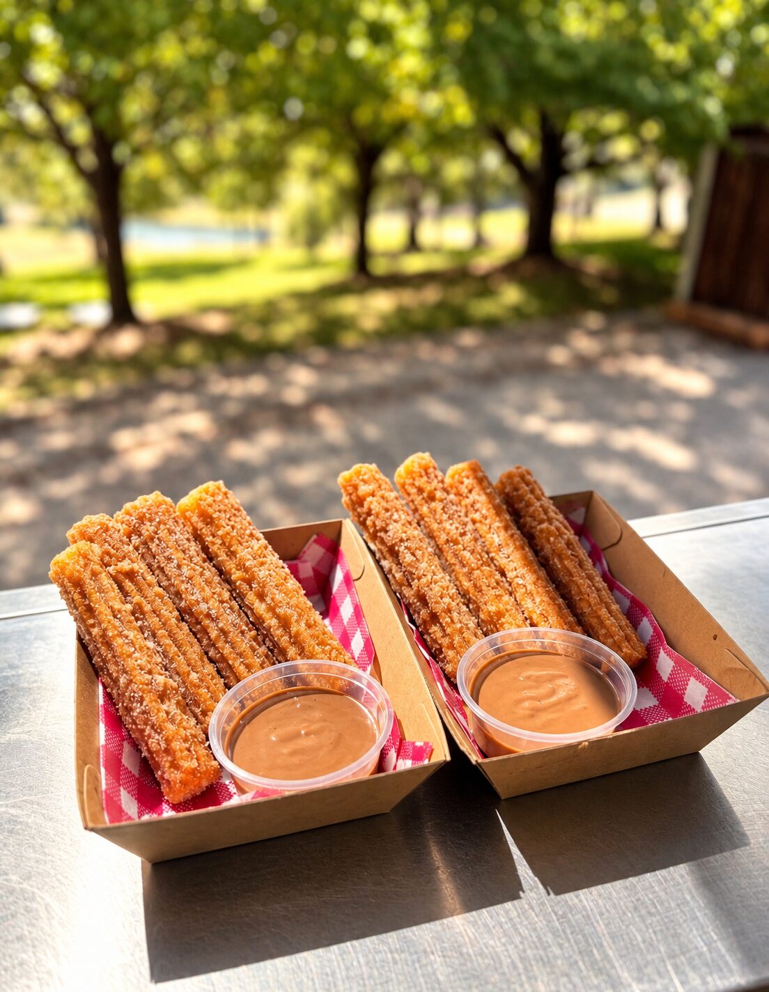 Churros with dulce de leche