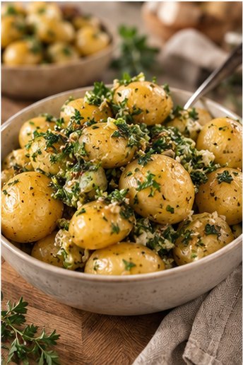 Herbed baby potatoes